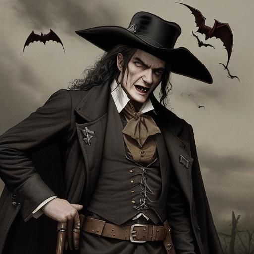 Abraham Van Helsing: Digital Vampire Hunter Portrait