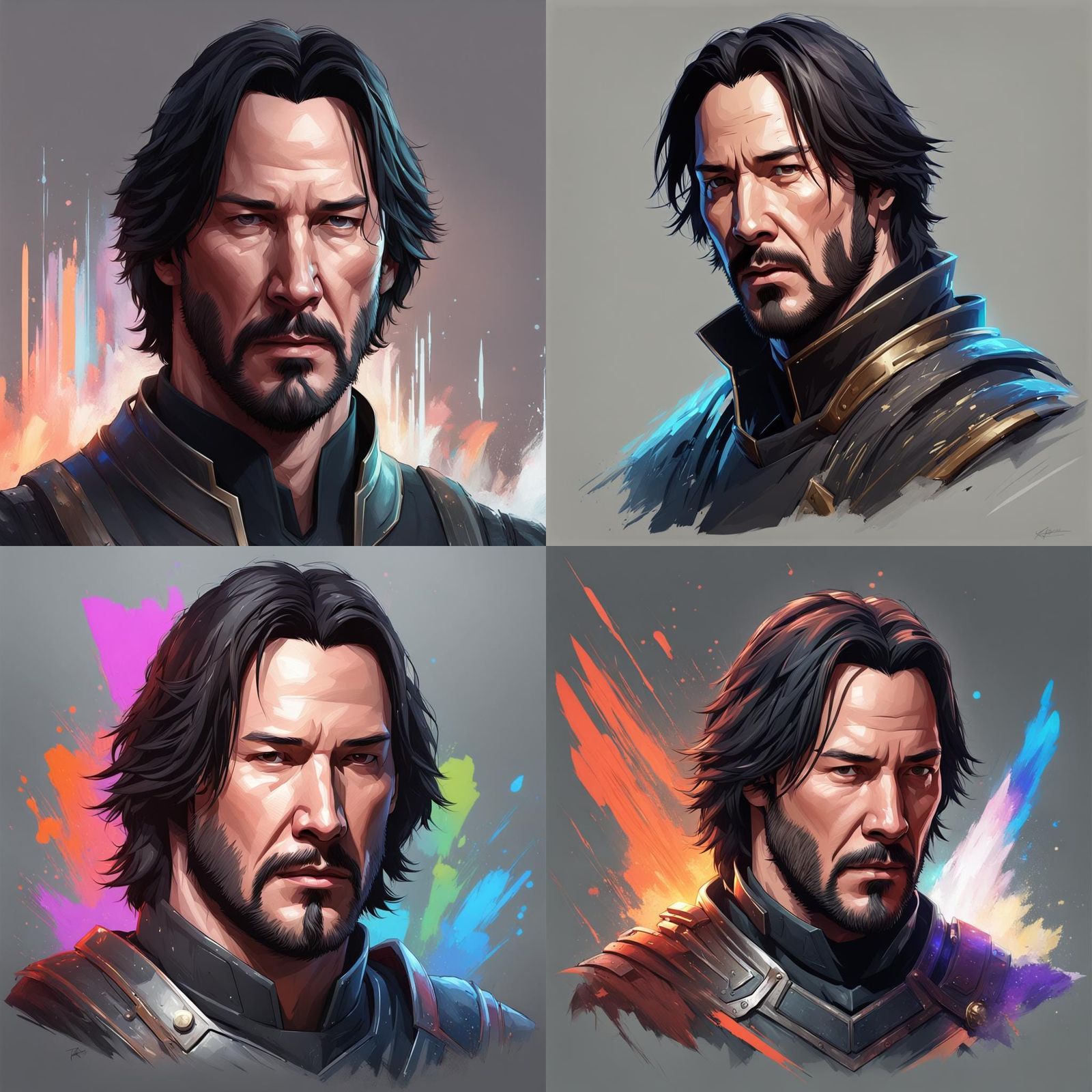 Keanu Reeves Knight Character Concept Art