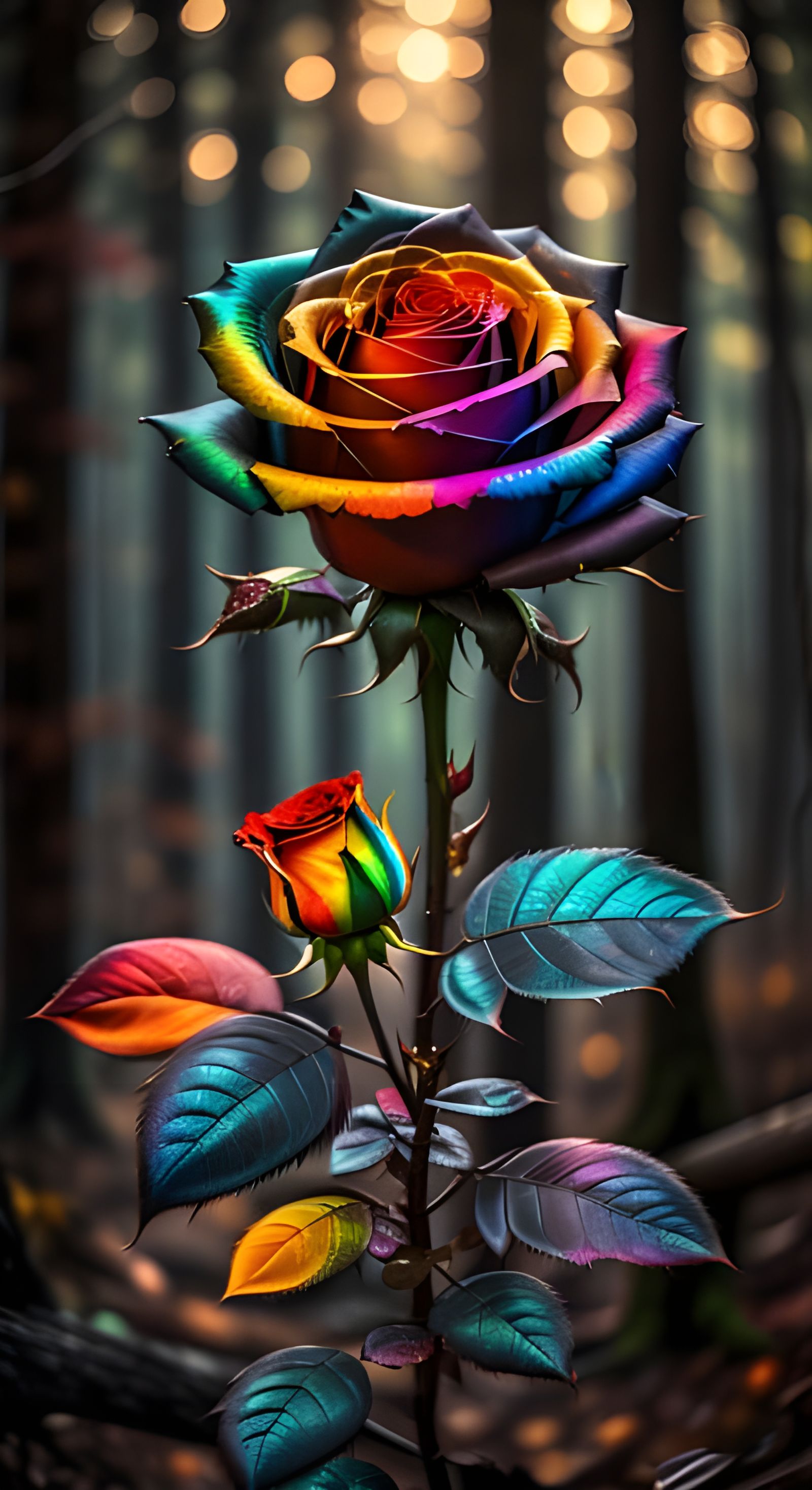 Rainbow Rose