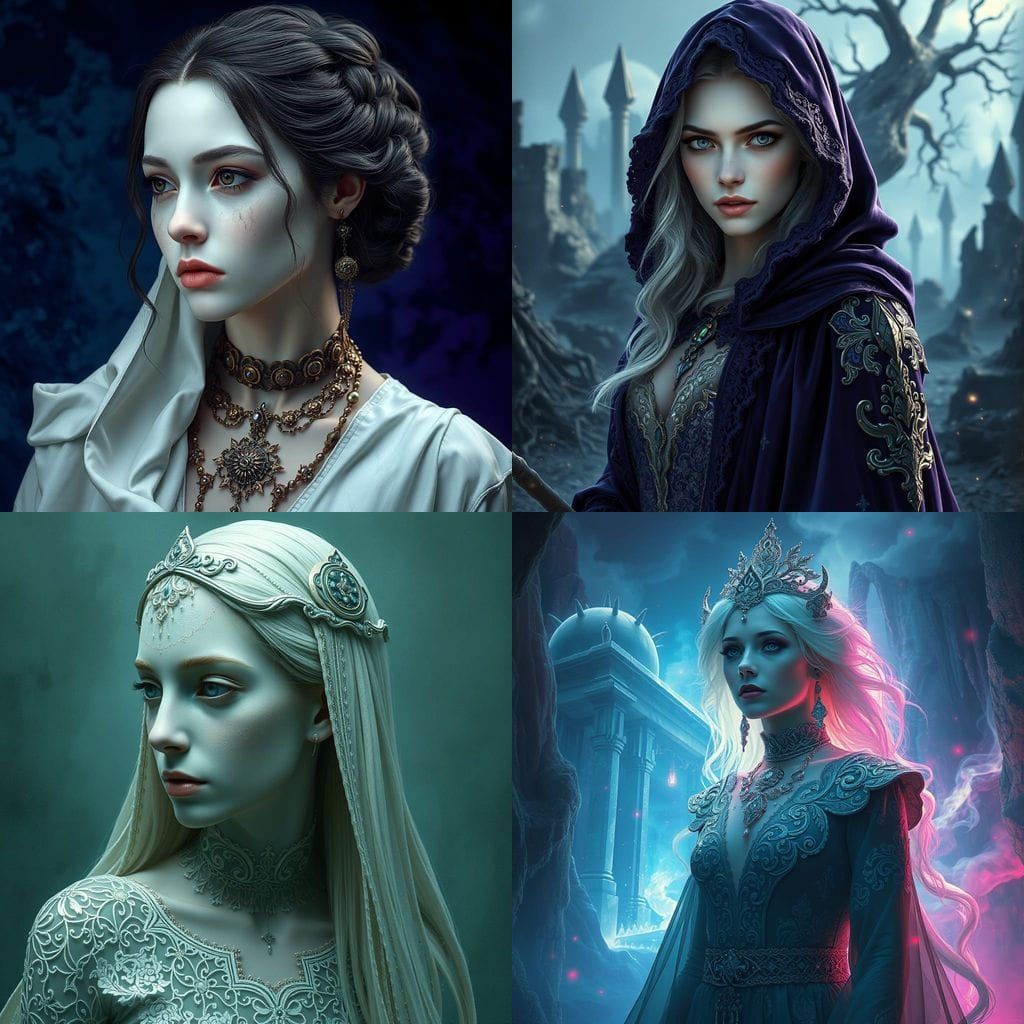 Bleached Goddess in Fantasy Realm