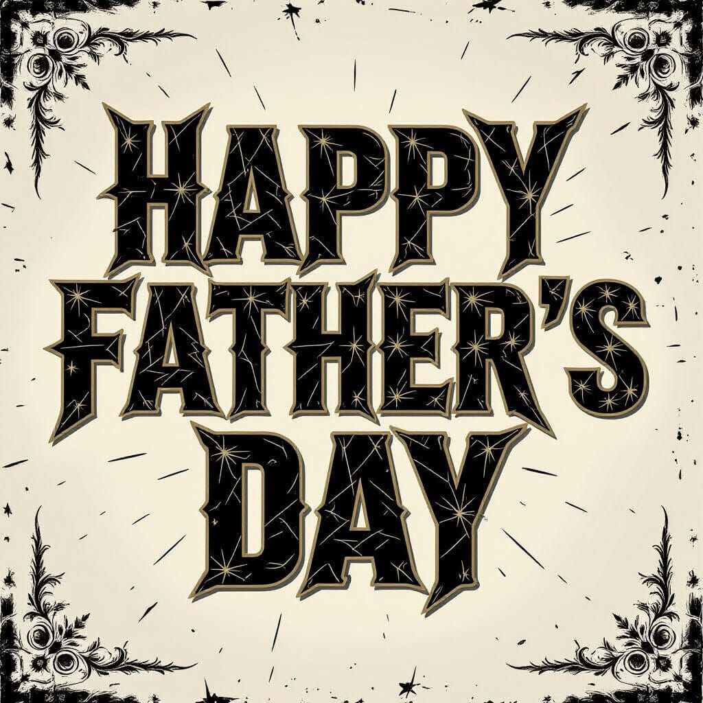 Distressed Metalcore Font for Father's Day