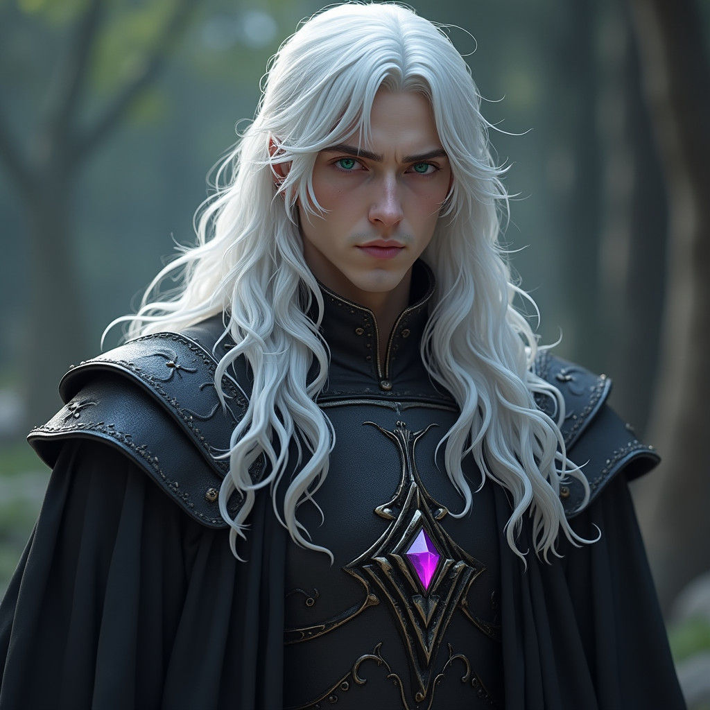 Valyrian Man with Heterochromia in Silk Clothing