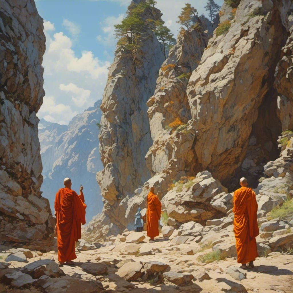Monks Visit Monoliths in Enchanted Lake Baikal