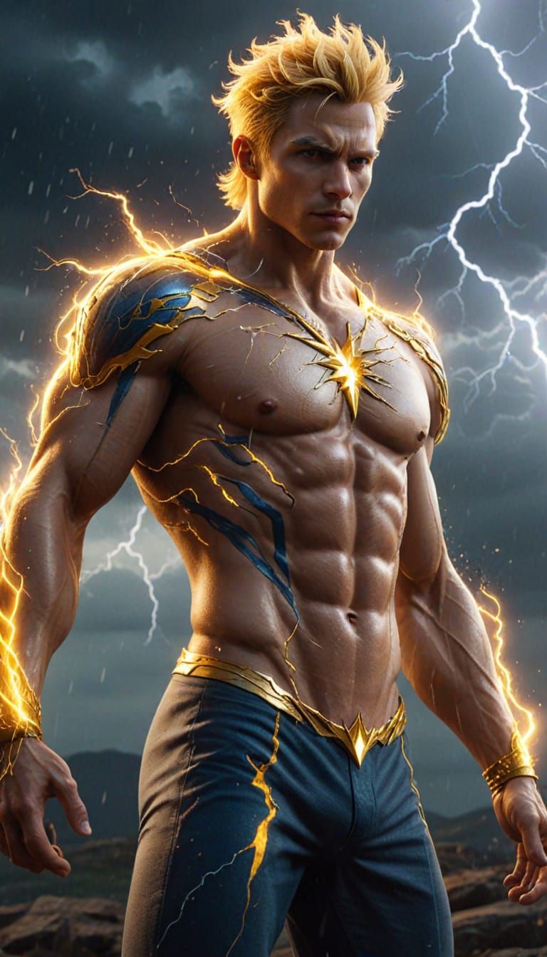 Handsome Male Spirit With Ethereal Lightning Aura