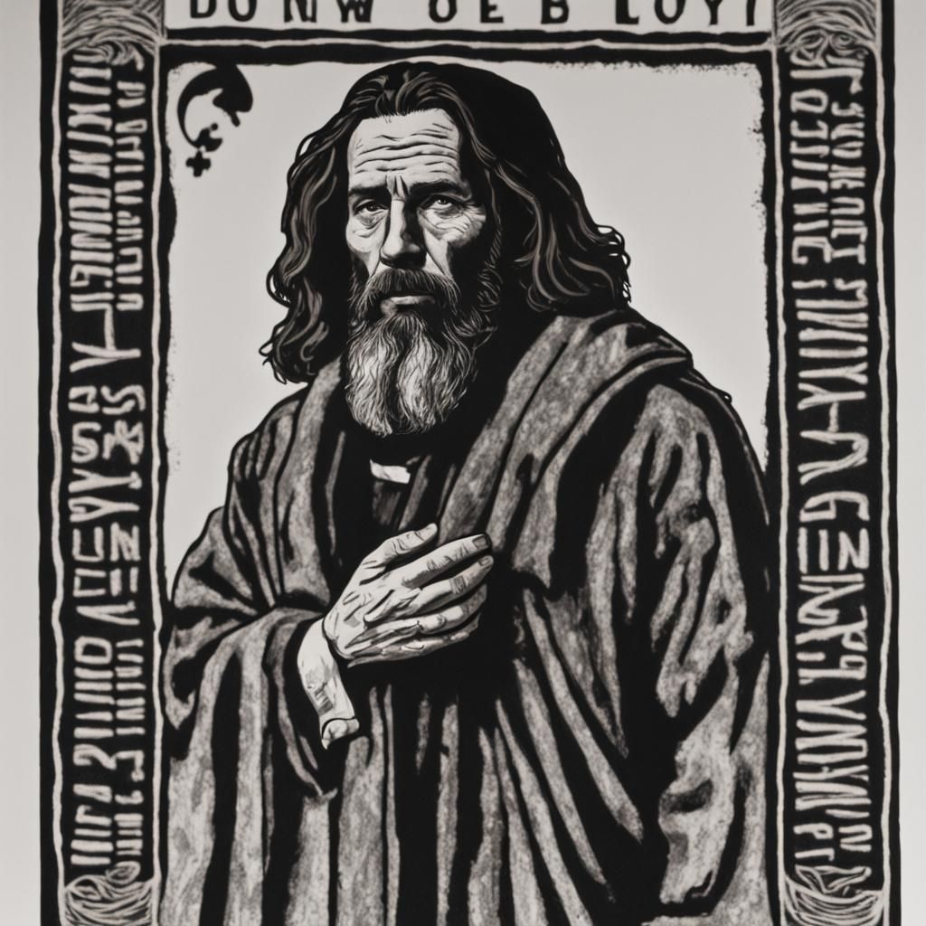 Wanted Poster Playing Card in Woodcut Style