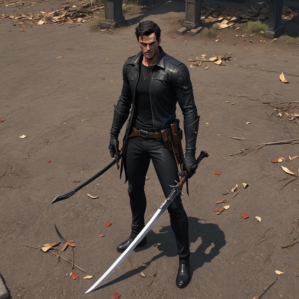 Ash Williams as Anime Angel of Death