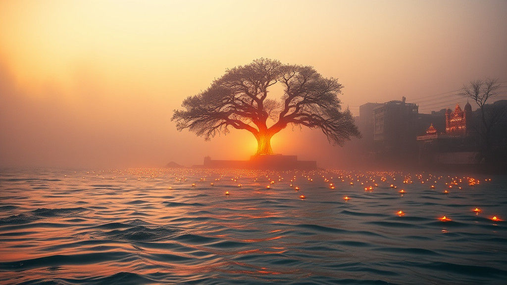 Sangam at Dusk: Kumbh Mela Festivities