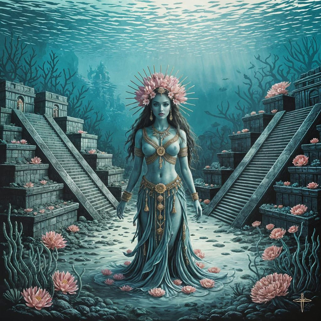Underwater Goddess in Lost Mesoamerican City