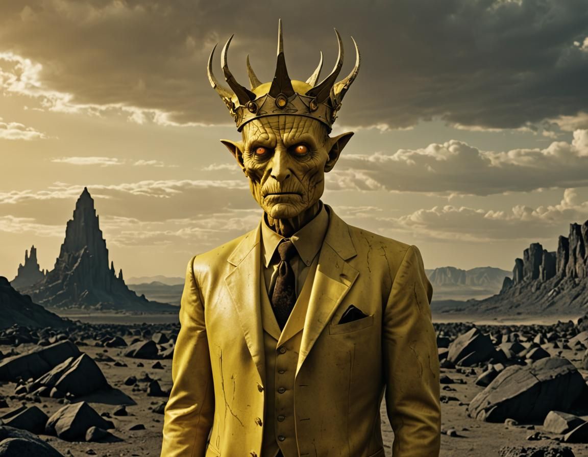 The Sinister Yellow King Portrait in Landscape