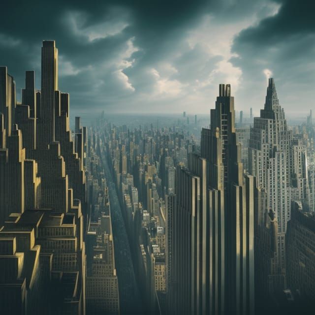 New York City Central Park: Art Deco Matte Painting