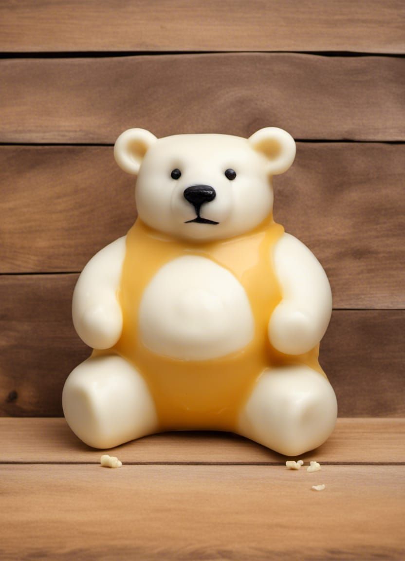 Cheese Bear Sculpture: Gouda, Mozzarella, and More