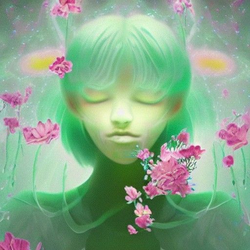 Dreamy Fairycore Image with Pastel Flowers