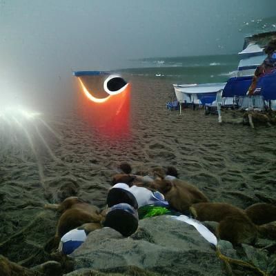 Beach Eclipse: Celestial Spectacle