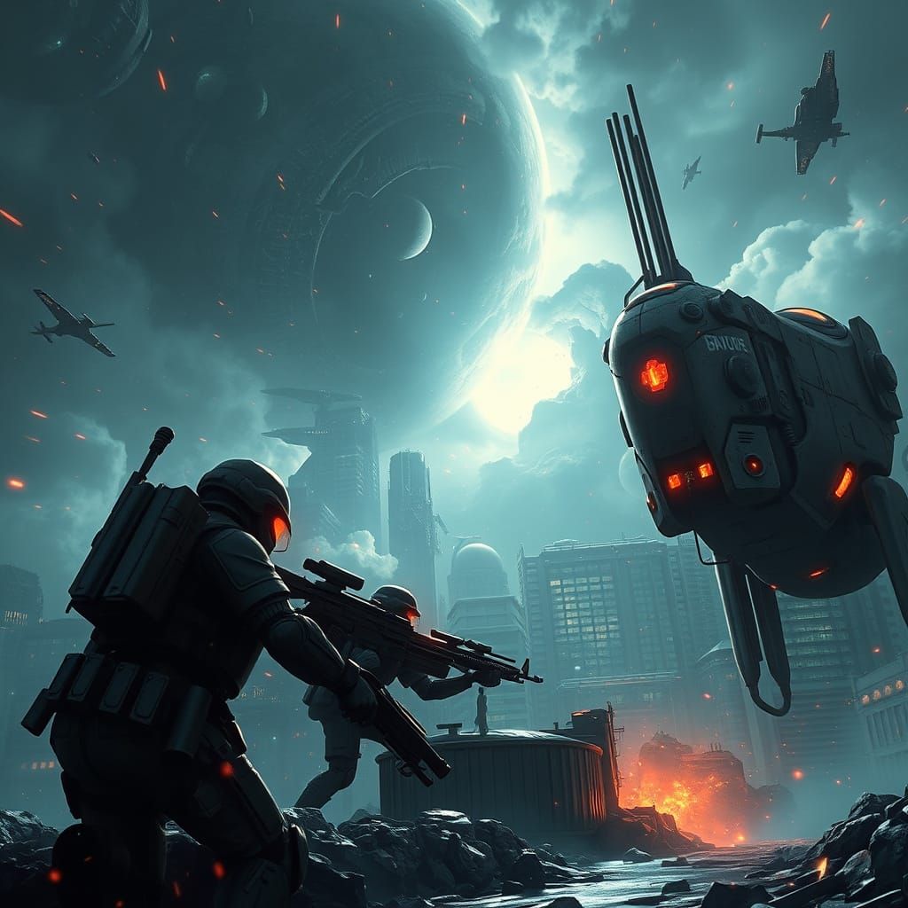 Dystopian Future Wars in Fantastical Cities