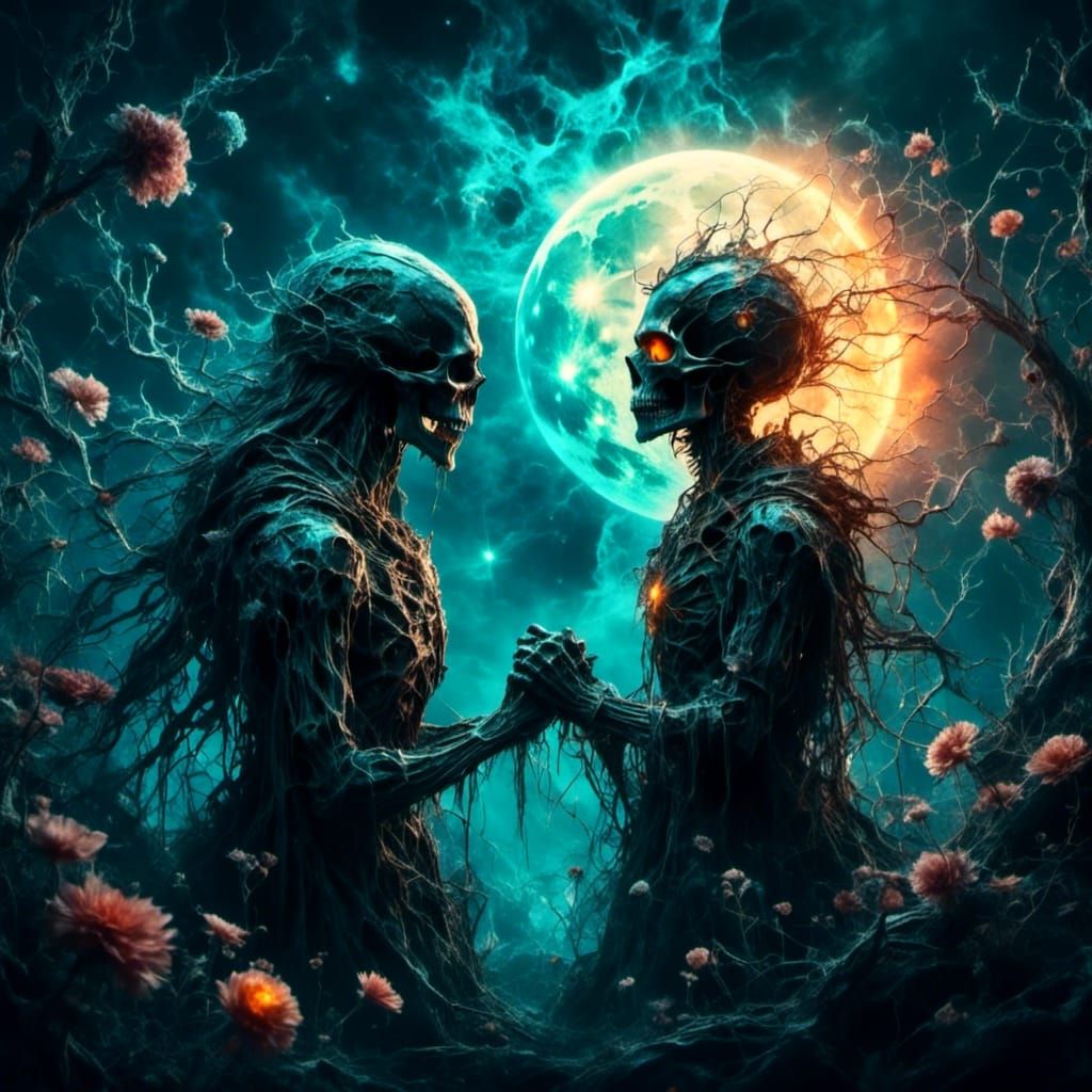 Spectral Sun and Moon Embrace