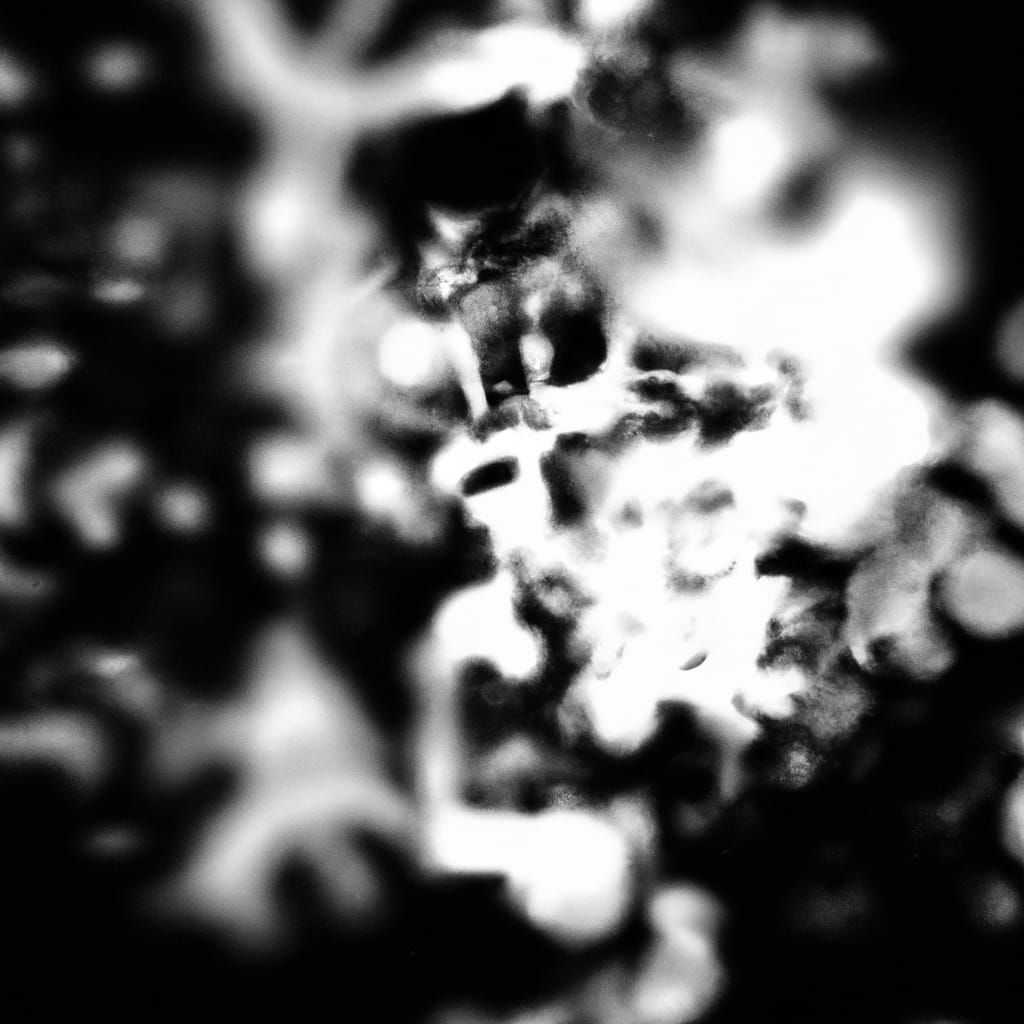 Chaotic Black and Gray Atmosphere with Lens Flares