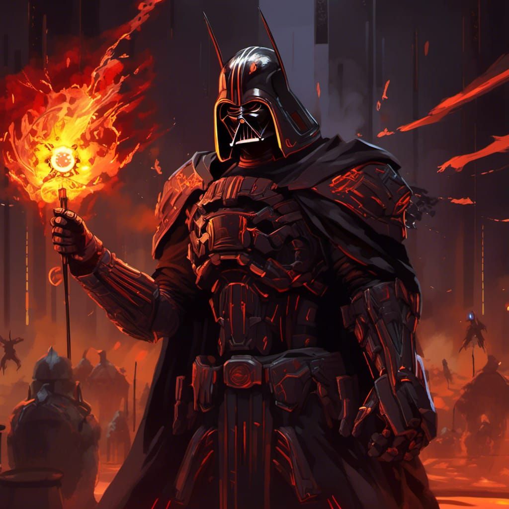 Star Wars Character with Black Orb in Fantasy Art