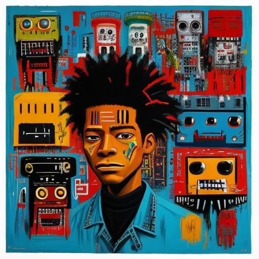Robots Celebrate World Domination as Basquiat-Style Art