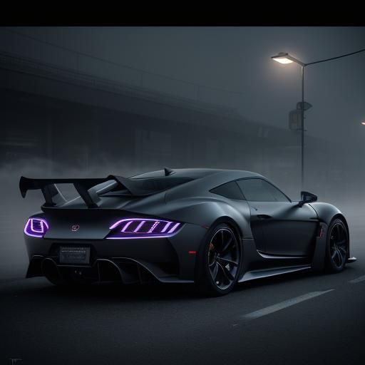 Neon Car Fantasy Concept Art