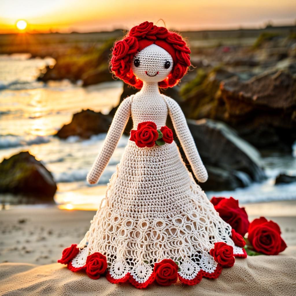 Crochet Doll in a Summer Crochet World
