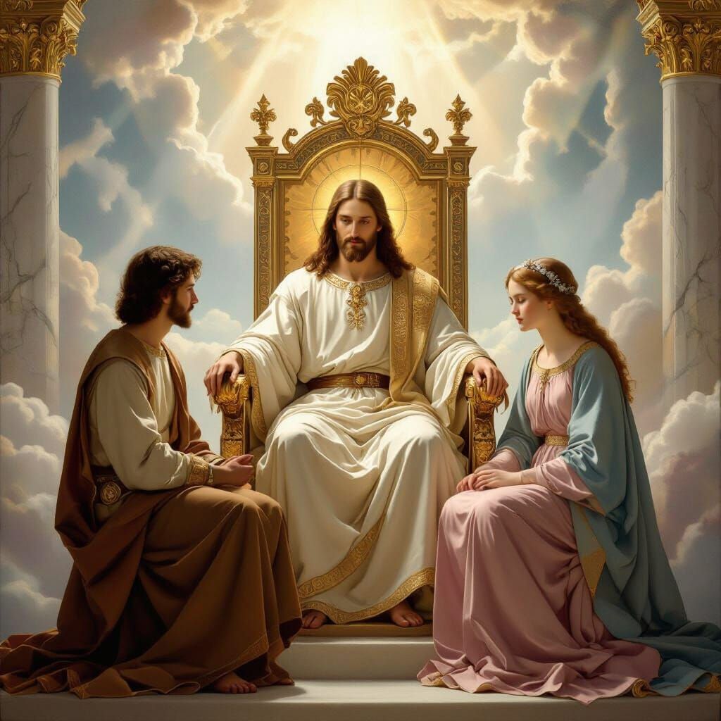 Jesus Enthroned in Heaven, Renaissance Style