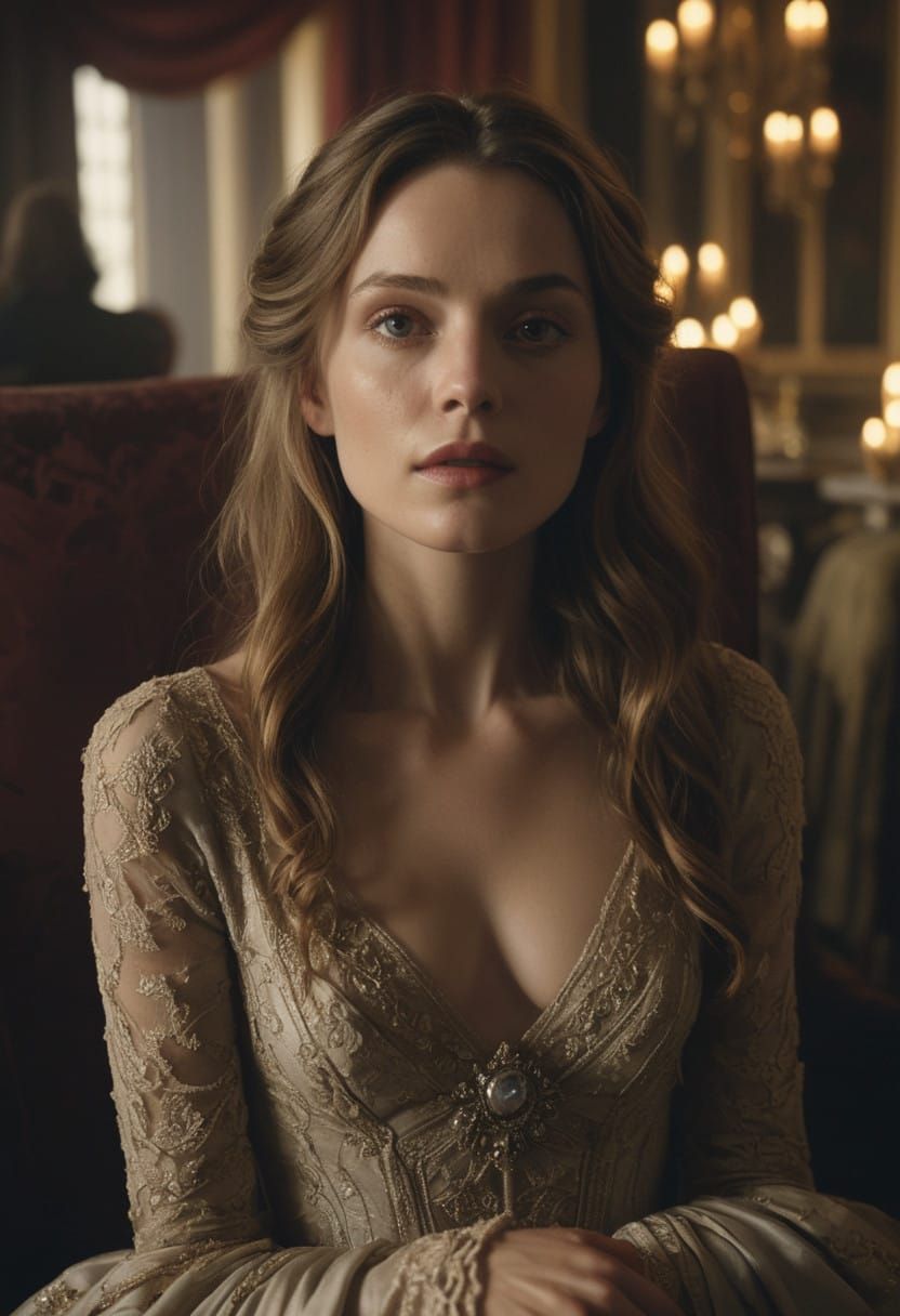 Elegant Woman in Golden Light