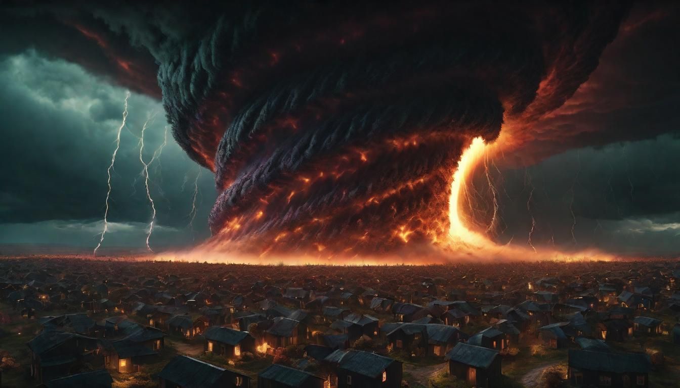 Horrifying Tornado of Souls in Dark Lighting