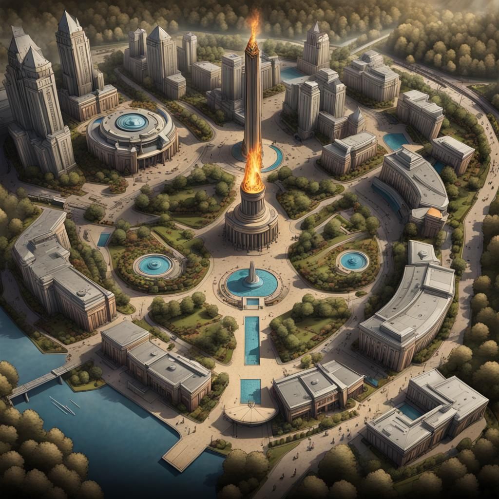 Hunger Games Theme Park Map: Capital and Arena