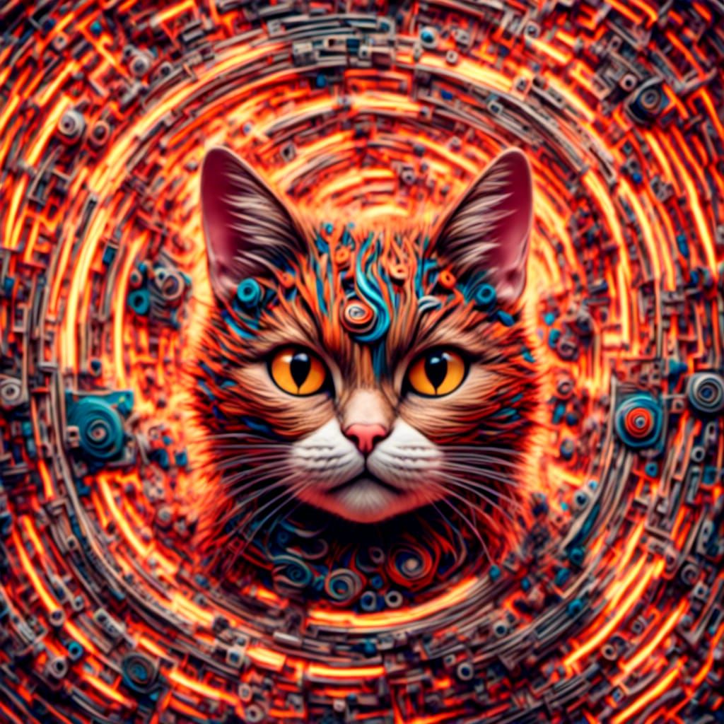 Cat's mystical perception, darkness and complexity transform...