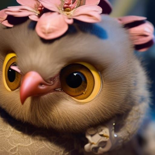 Adorable Ugly Cute Bird with Asymmetrical Eyes