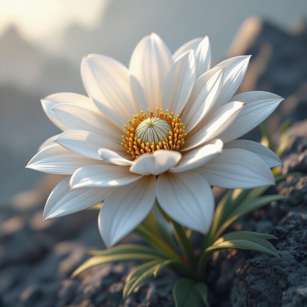Skybloom Edelweiss in Dark Fantasy Style