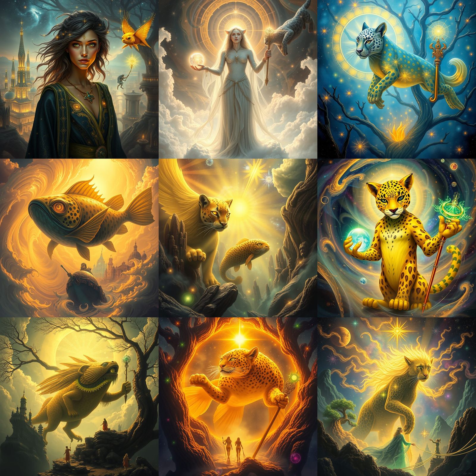 Cosmic Deity Amidst Cities of Light and Time