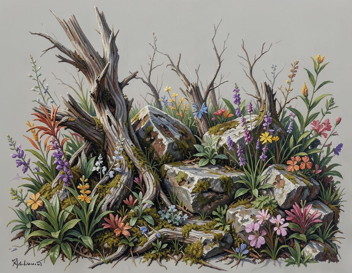 Hyperrealistic Acrylic Still Nature Landscape