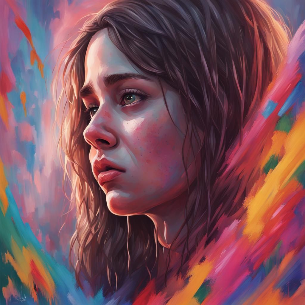 Suicide Prevention Poster: Girl Seeks Help