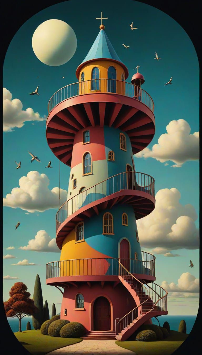 Ethereal Helter Skelter Ascends in Vibrant Neo-Primitivist D...