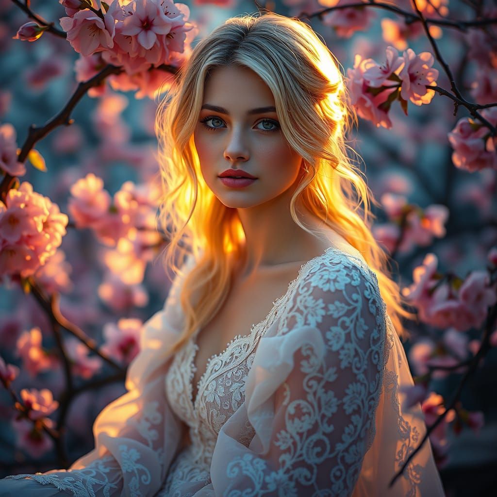 Surreal Cherry Blossom Beauty in Soft Focus