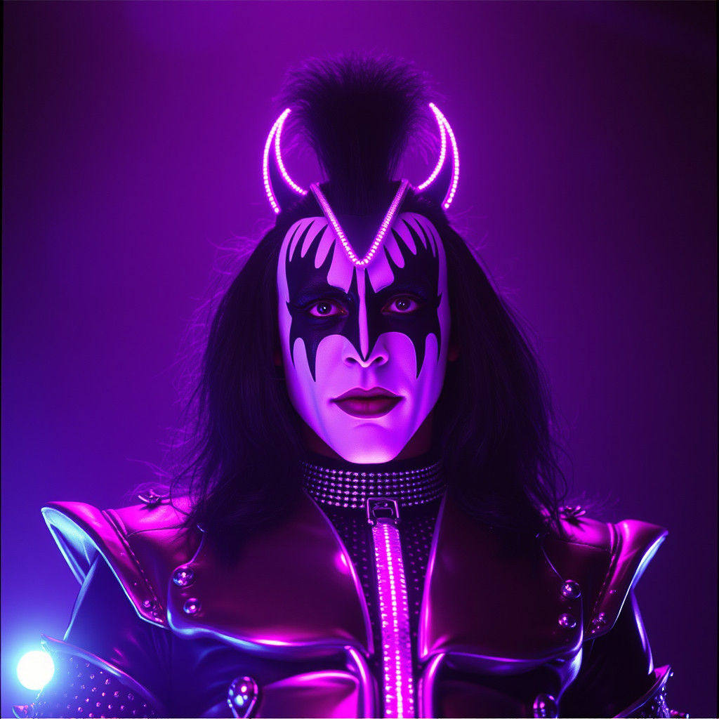 Neon Star Child: A Hyperrealistic Portrait