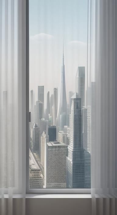 Low-Poly City View in Morning Light