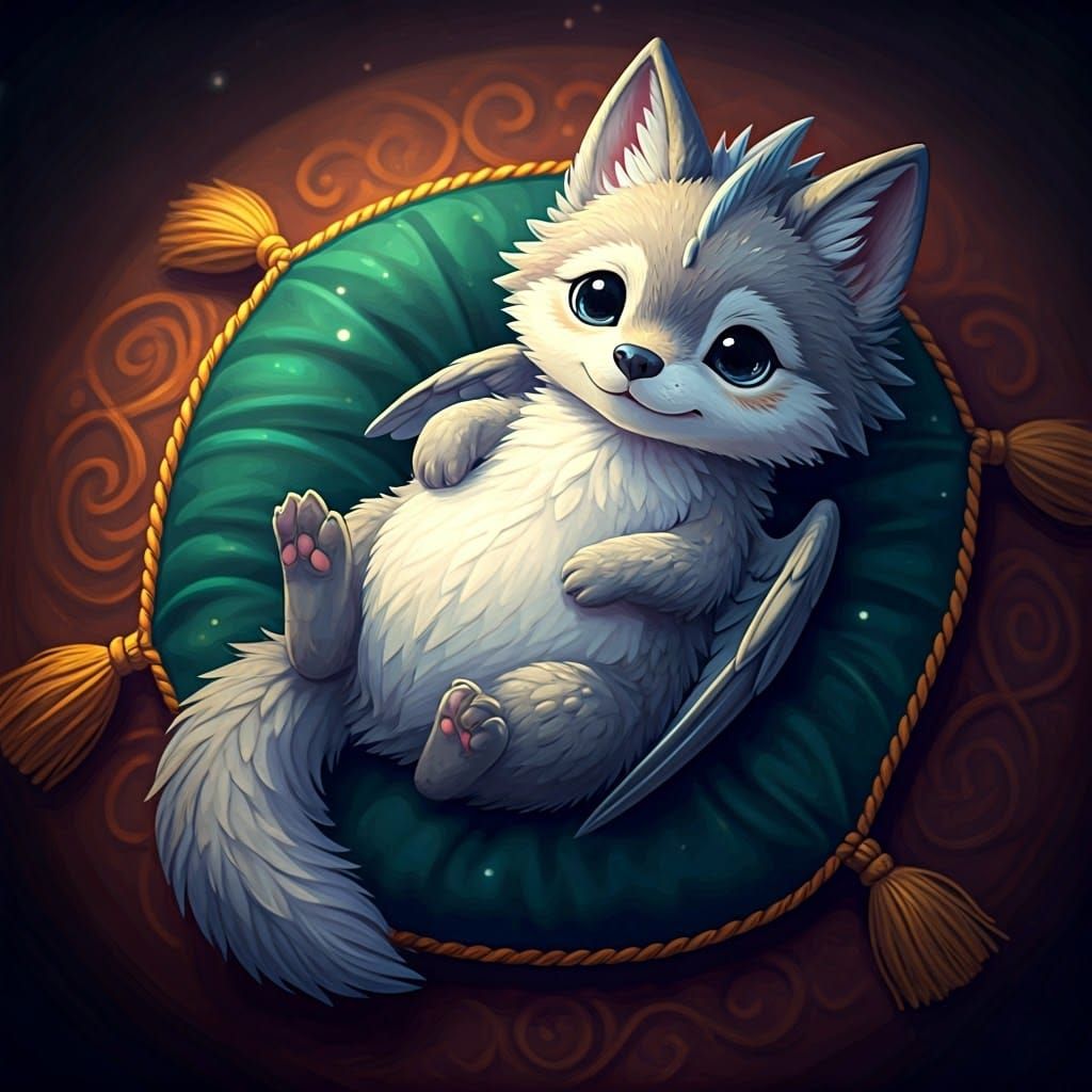 Whimsical Grey Dragon Basks in Serene Afternoon