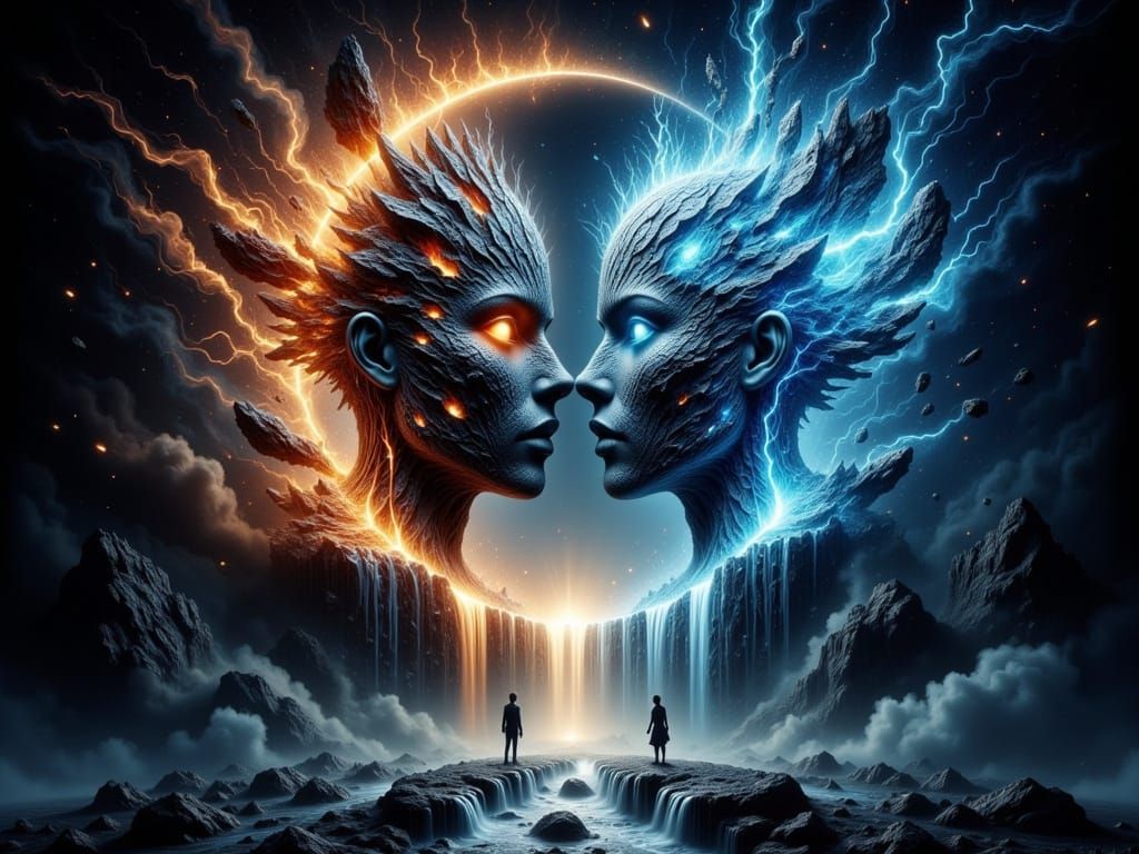 Moonlit Conflict of Emotions