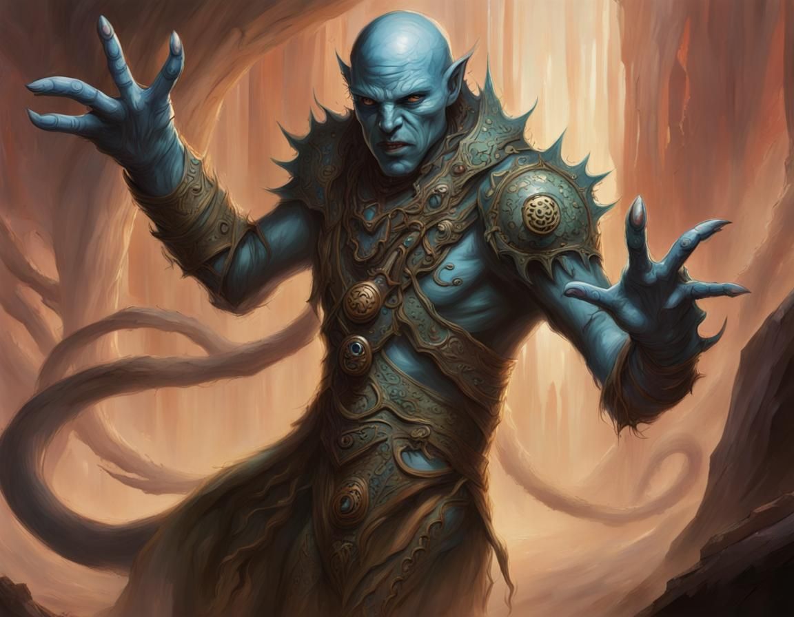 Otherworldly Eight-Fingered Fantasy Character Art