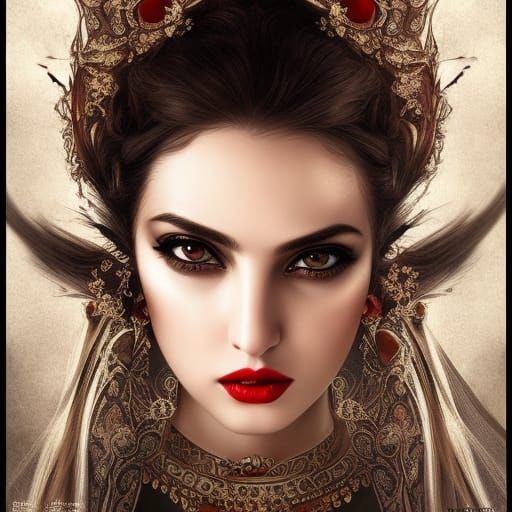 Glamorous Circassian Princess Fantasy Art
