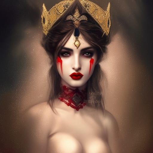 Glamorous Circassian Princess Portrait: Fantasy Art