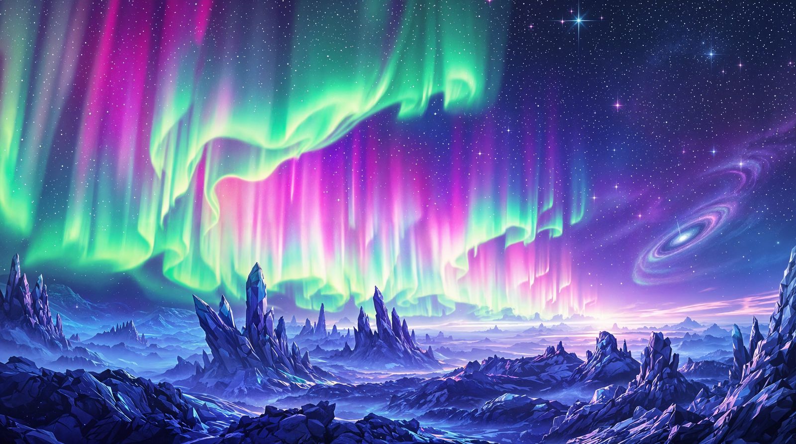 Awe-Inspiring Cosmic Vista in Vibrant Digital Painting