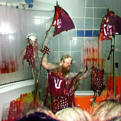 Viking Warrior in the Rain