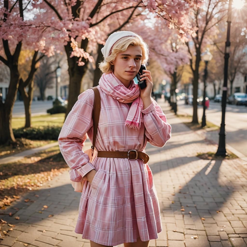 Soft Focus Portrait of a Person in Pink Dress
