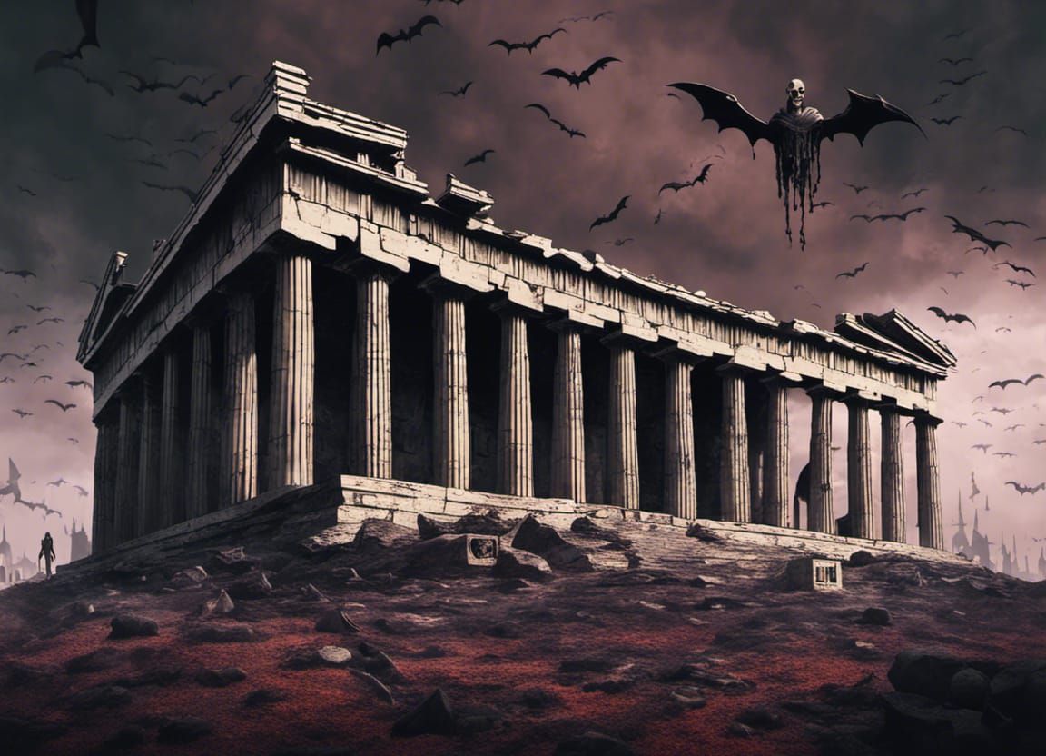 Creepy Parthenon: Nightmarish Gothic Lair
