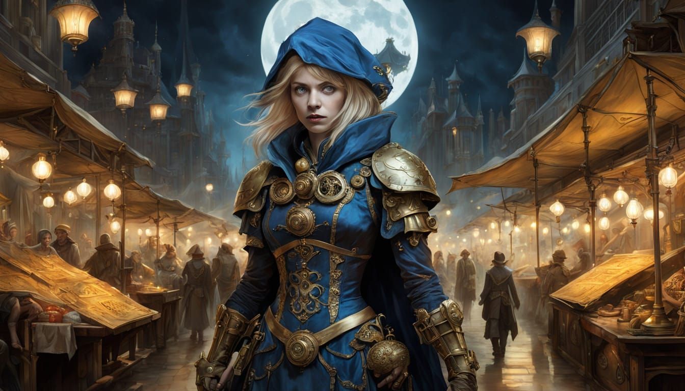 Steampunk Warrior Princess in Regal Splendor