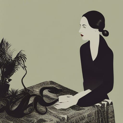 Virginia Woolf and Octopus, Daria Petrilli Style