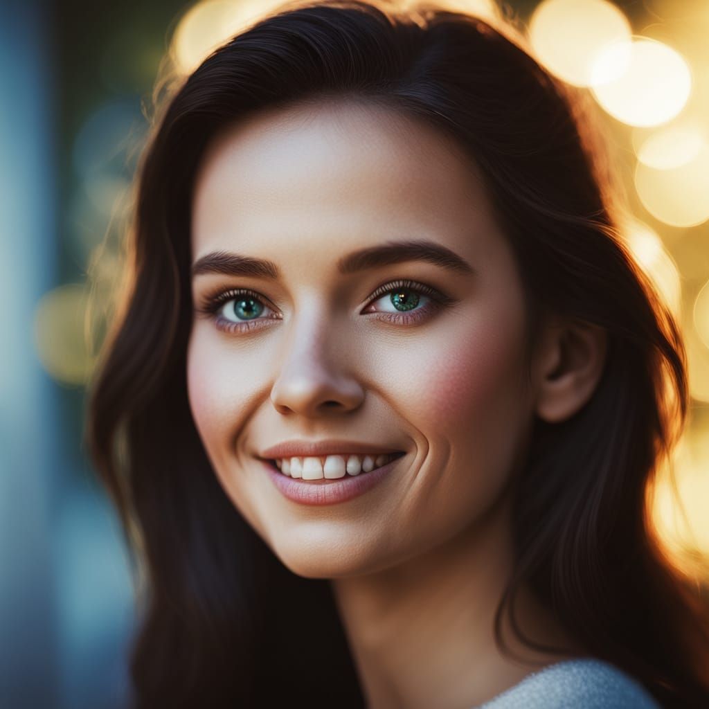 Photorealistic Portrait in Soft Focus with Creamy Background